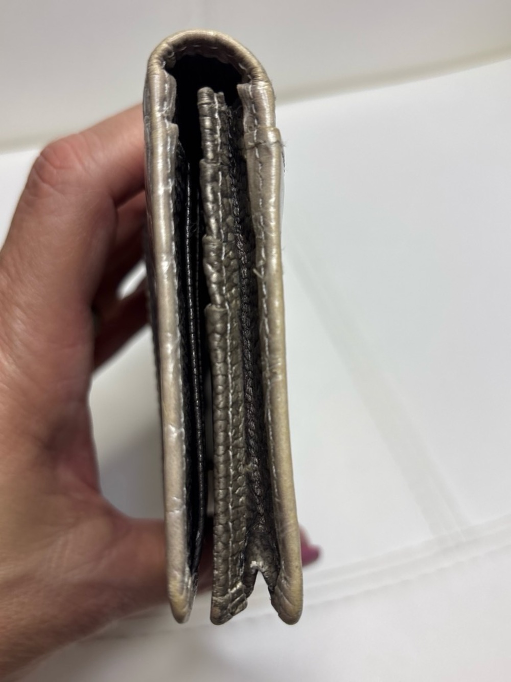 Brahmin "Nova" mixed-media slim checkbook/travel wallet - Picture 7 of 8